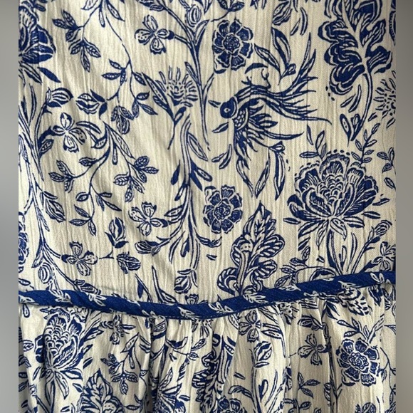 Knox Rose Floral Flowing Bohemian Sleeveless Top Blue & White Women’s SZ XS NWT - Picture 5 of 9